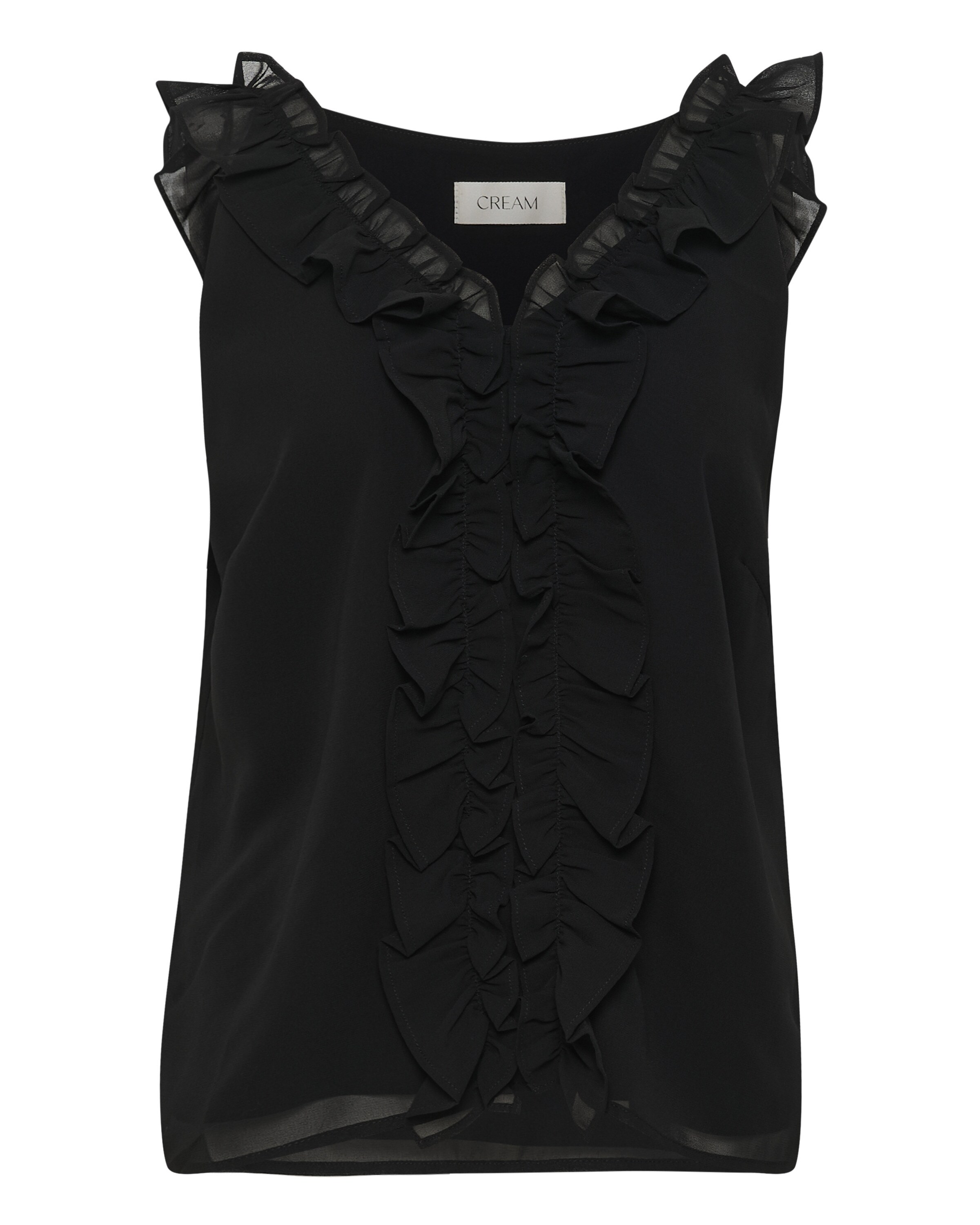 Cream Bluse in Schwarz: Vorderseite