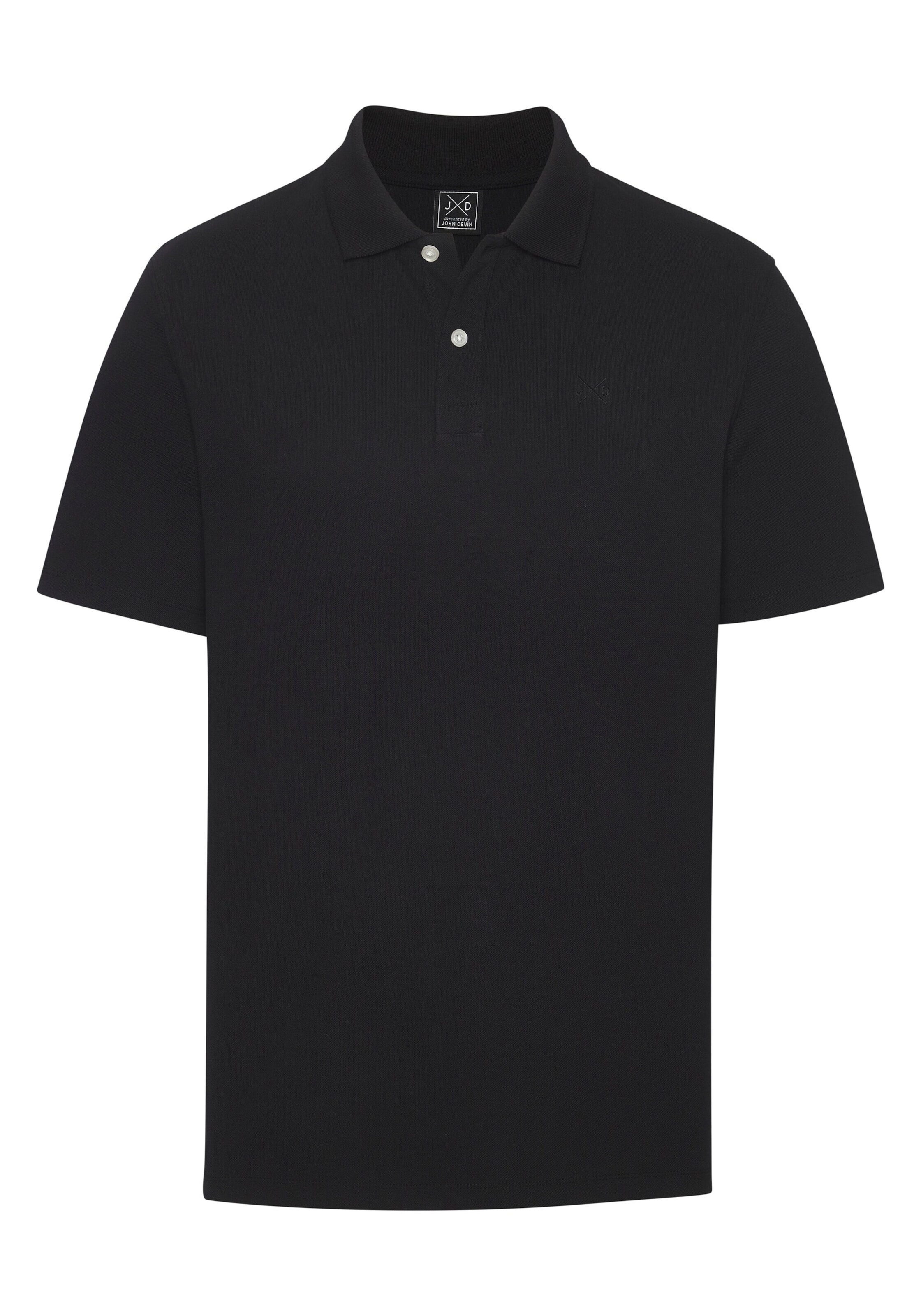 JOHN DEVIN Poloshirt in Schwarz: Vorderseite