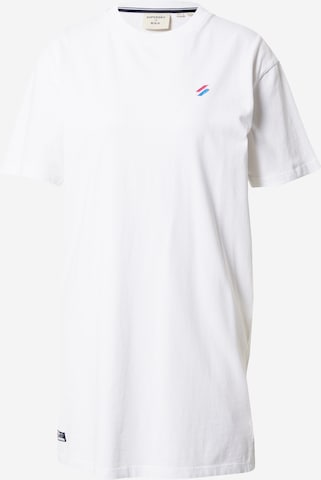 Superdry Šaty 'Essential' – bílá: přední strana
