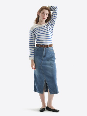 TorWeit Sticktop 'Fine Knitted Top'‌‌ in Blau