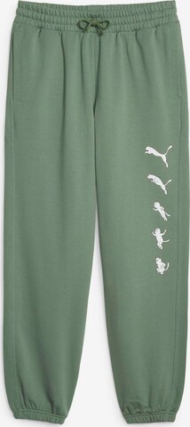 PUMA - Pantalón en verde: frente