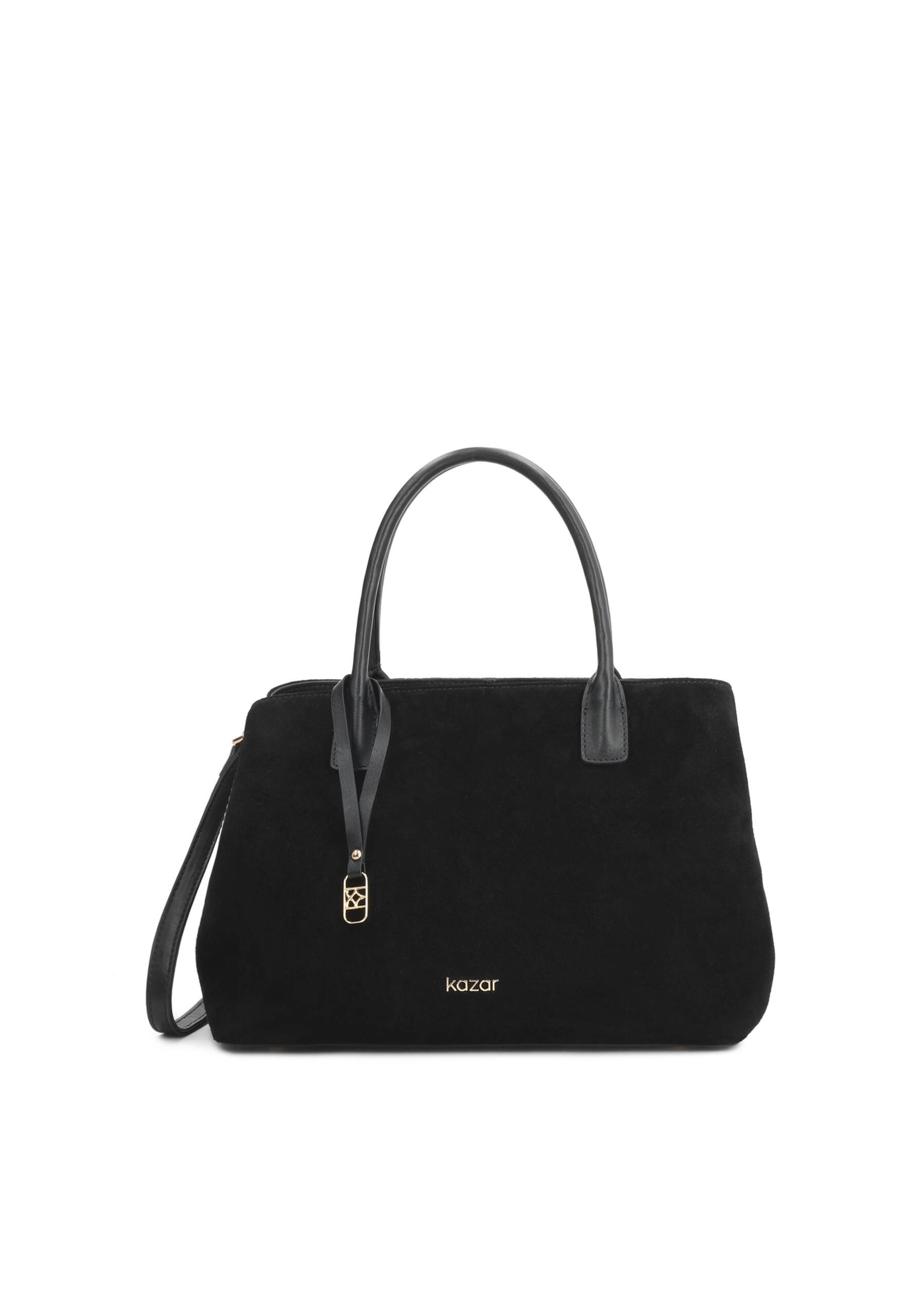 Borsa a mano di Kazar in nero: frontale