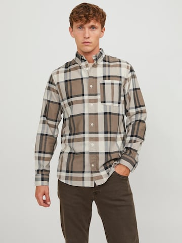 JACK & JONES Regular Fit Hemd 'Brook' in Beige: predná strana