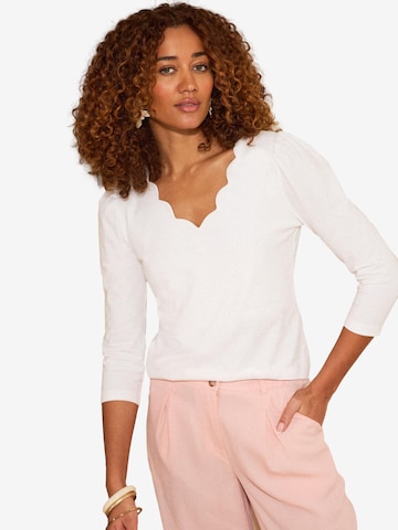 love & roses - Camiseta en beige: frente