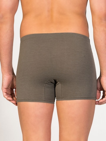 zd ZERO DEFECTS Boxershorts 'Heracles Soya Fly Front Boxer' in Grün