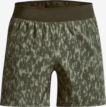 UNDER ARMOUR Regular Workout Pants 'LAUNCH ELITE 5' in Green: front