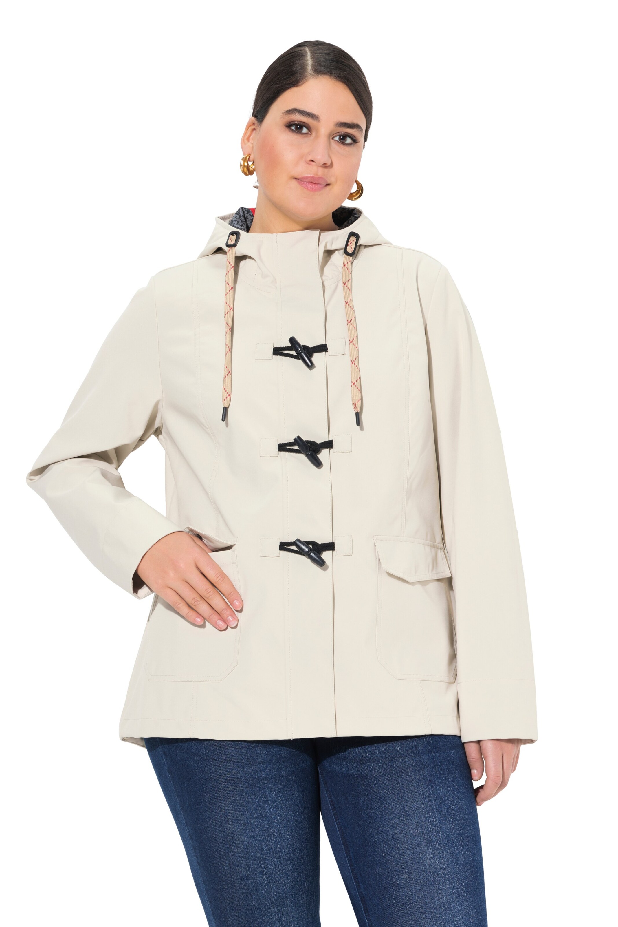 Ulla Popken Funktionsjacke in Weiß: Vorderseite