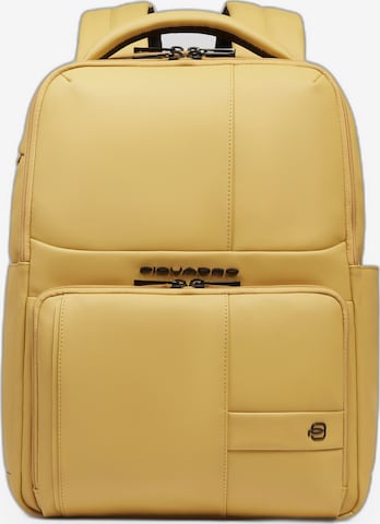 Sac à dos Piquadro en jaune : devant