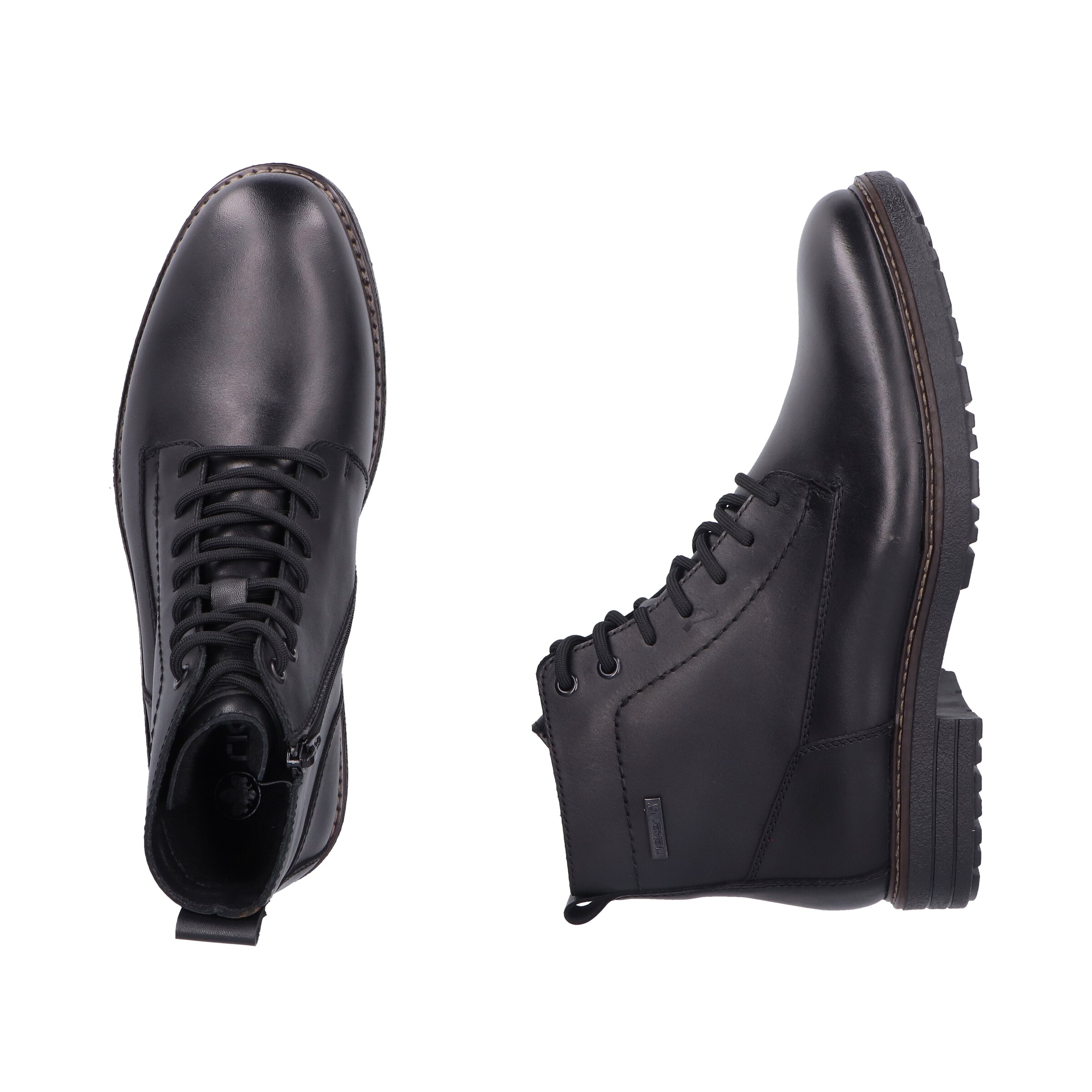 Rieker Lace-Up Boots in Black