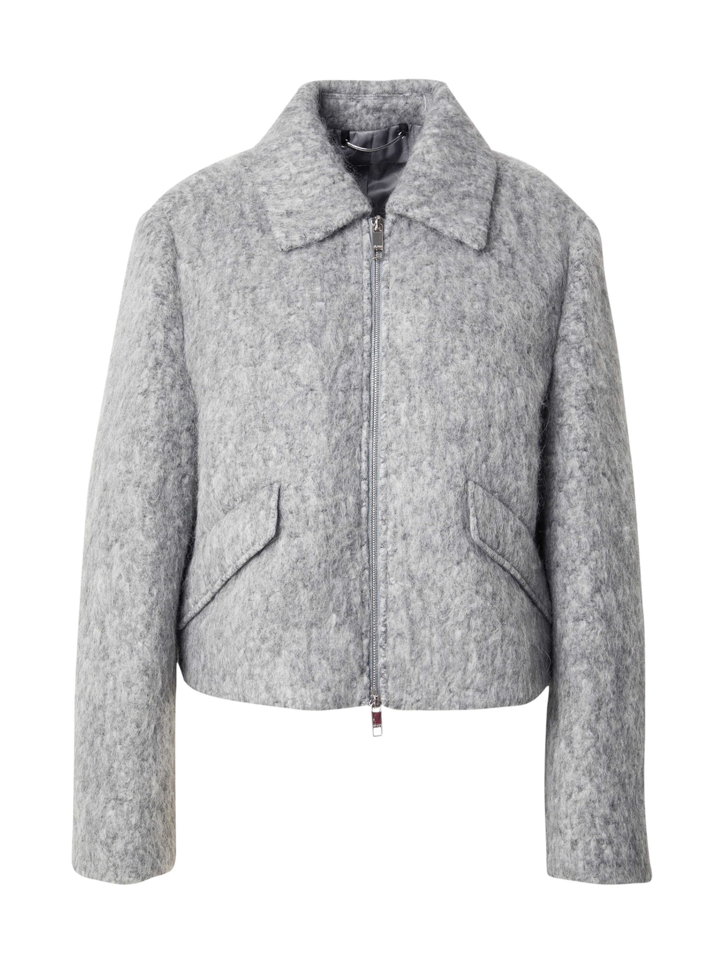 pelēks BOSS Starpsezonu jaka 'Cafiore1': no priekšpuses