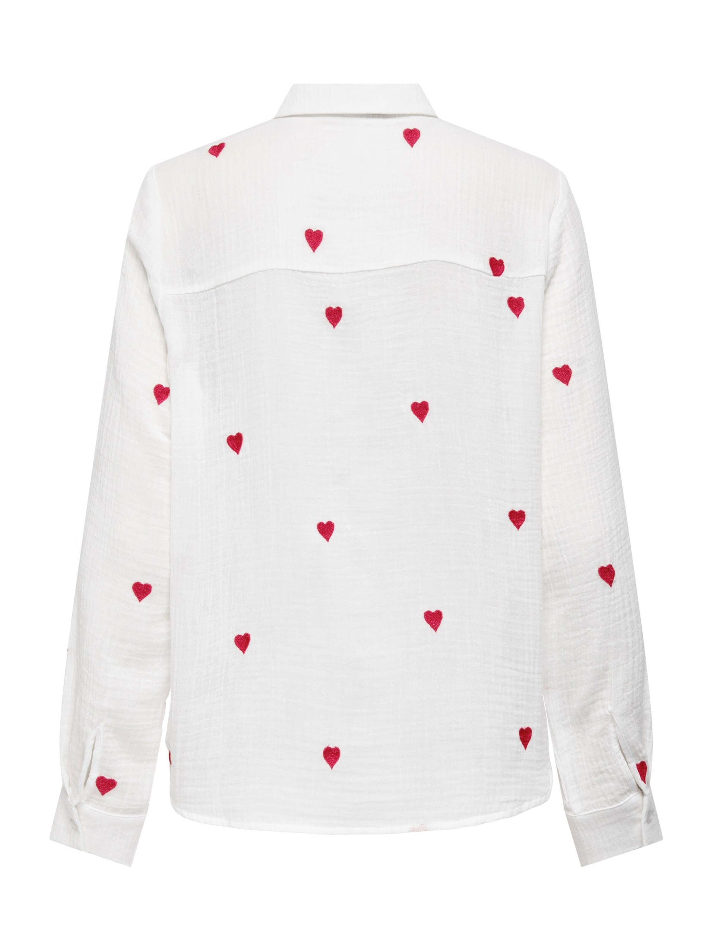 ONLY - Blusa 'ONLHEART' en blanco