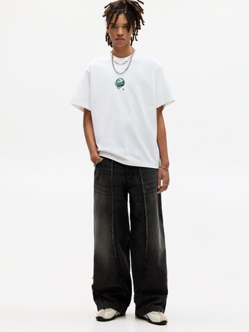 T-Shirt 'STWD' Pull&Bear en blanc