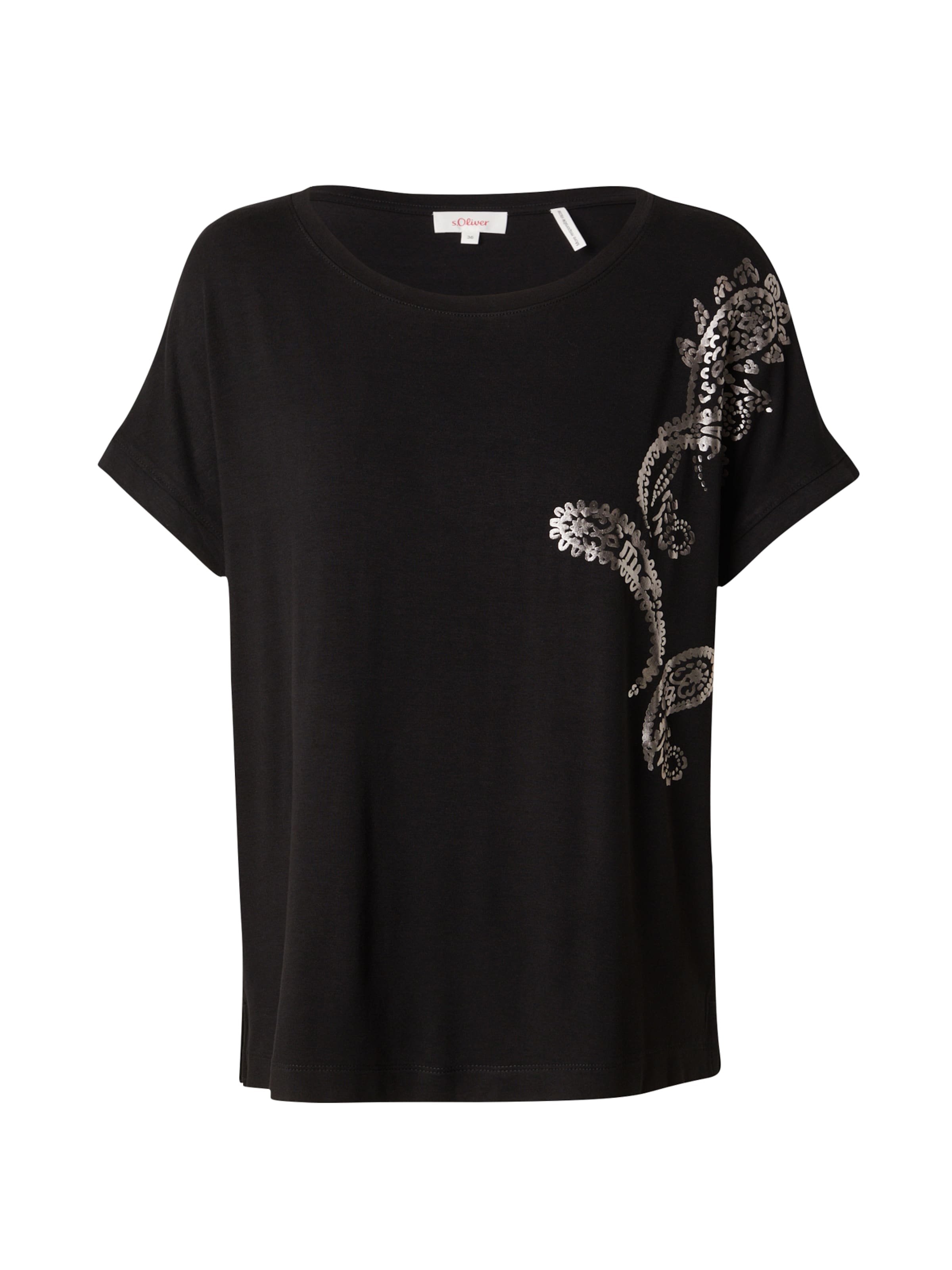T-shirt s.Oliver en noir : devant