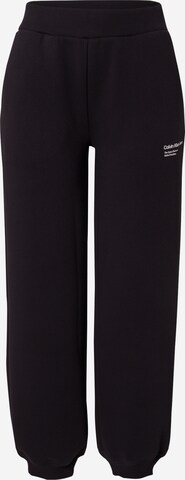 Effilé Pantalon 'Galaxy' Calvin Klein Jeans en noir : devant