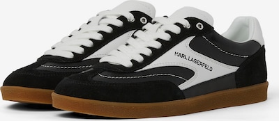 Karl Lagerfeld Matalavartiset tennarit 'KANDIDATE NIEDRIGE SPITZEN-SNEAKERS' värissä musta / valkoinen, Tuotenäkymä
