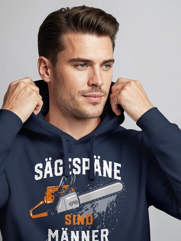 Neverless Sweatshirt 'Männerglitzer' in Blue