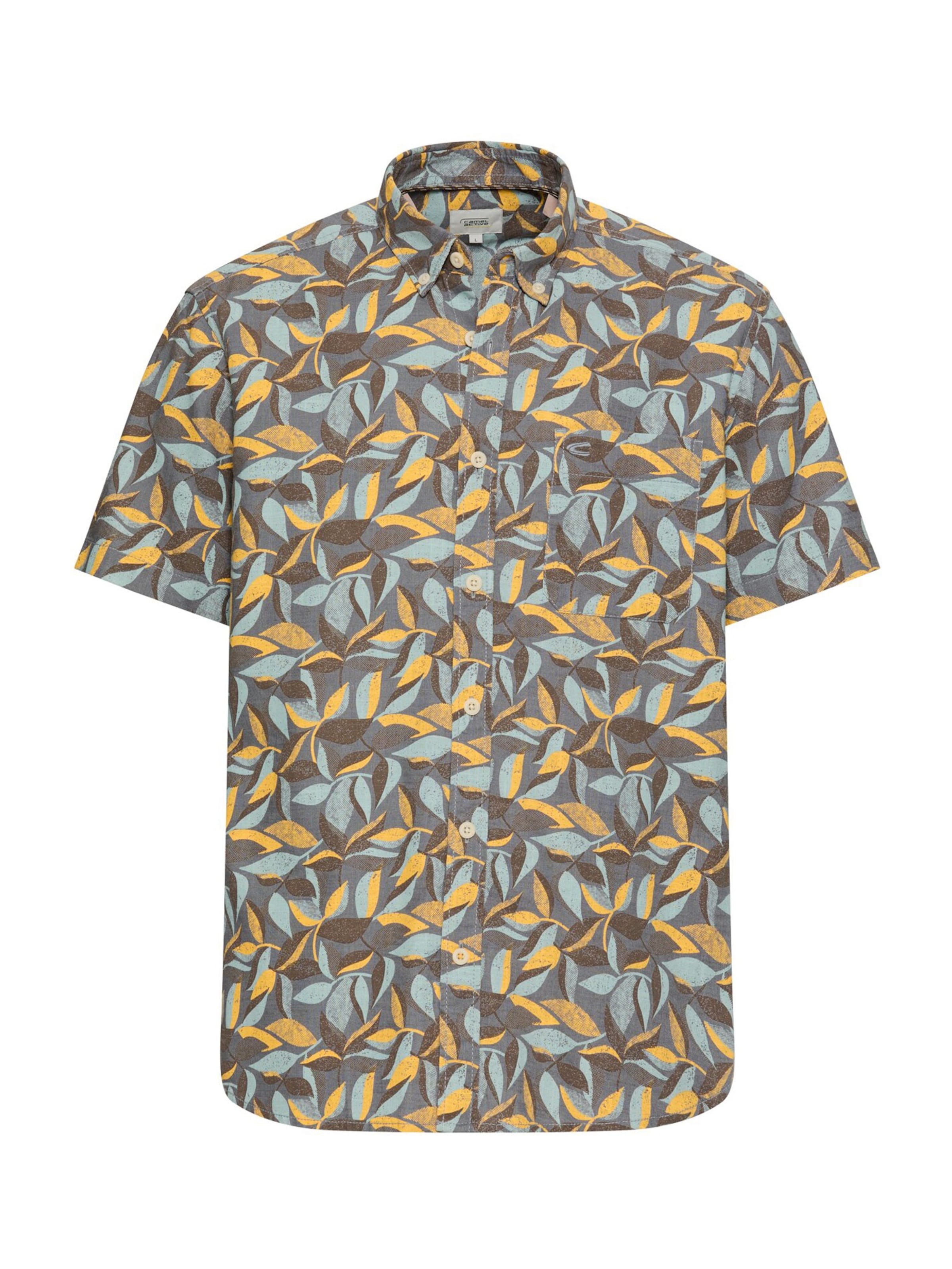 CAMEL ACTIVE Regular Fit Hemd in Gelb: Vorderseite