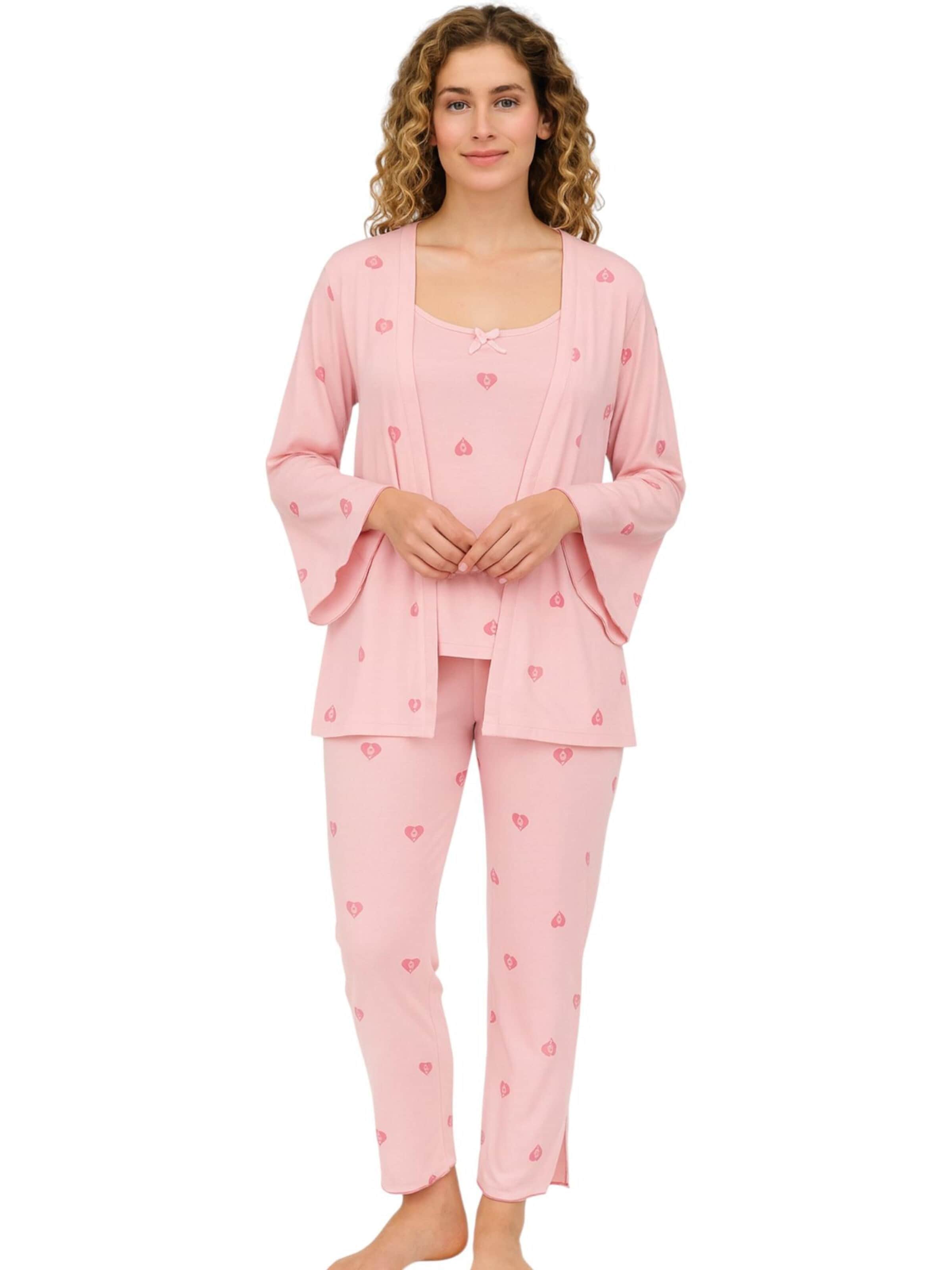 Pigiama 'LoungeDream' di fashionshowcase in rosa: frontale