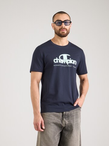 T-Shirt Champion Authentic Athletic Apparel en bleu : devant