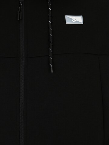 Jack & Jones Plus - Sudadera con cremallera 'Air' en negro