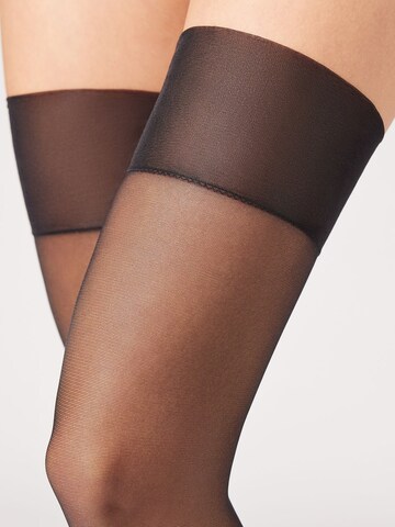 CALZEDONIA Halterlose Strümpfe in Braun