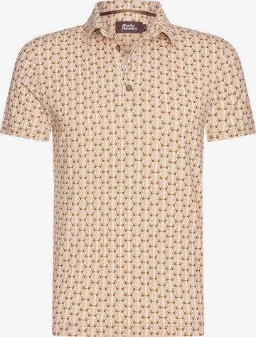 4funkyflavours Poloshirt 'Follow The Clouds' in Braun: predná strana