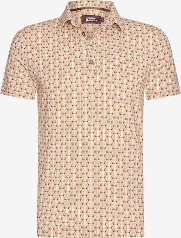 4funkyflavours Poloshirt 'Follow The Clouds' in Braun: predná strana