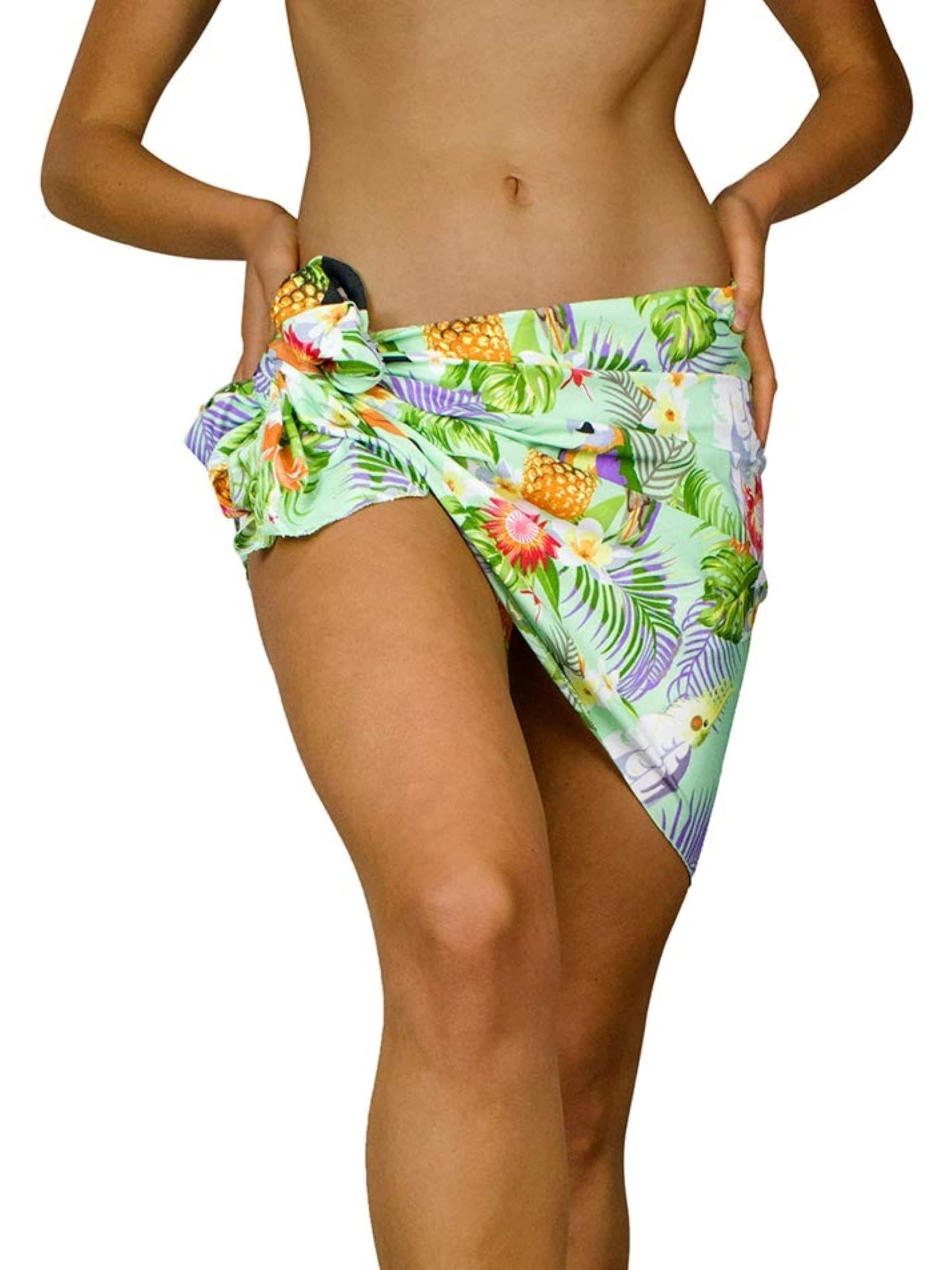 King Kameha Scarf 'Parrot Cockatoo' in Green: front