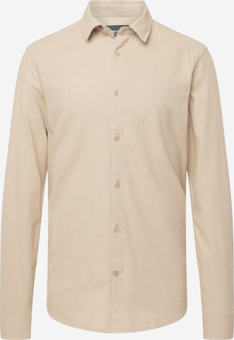 Only & Sons Slim fit Button Up Shirt 'ARI' in Beige: front