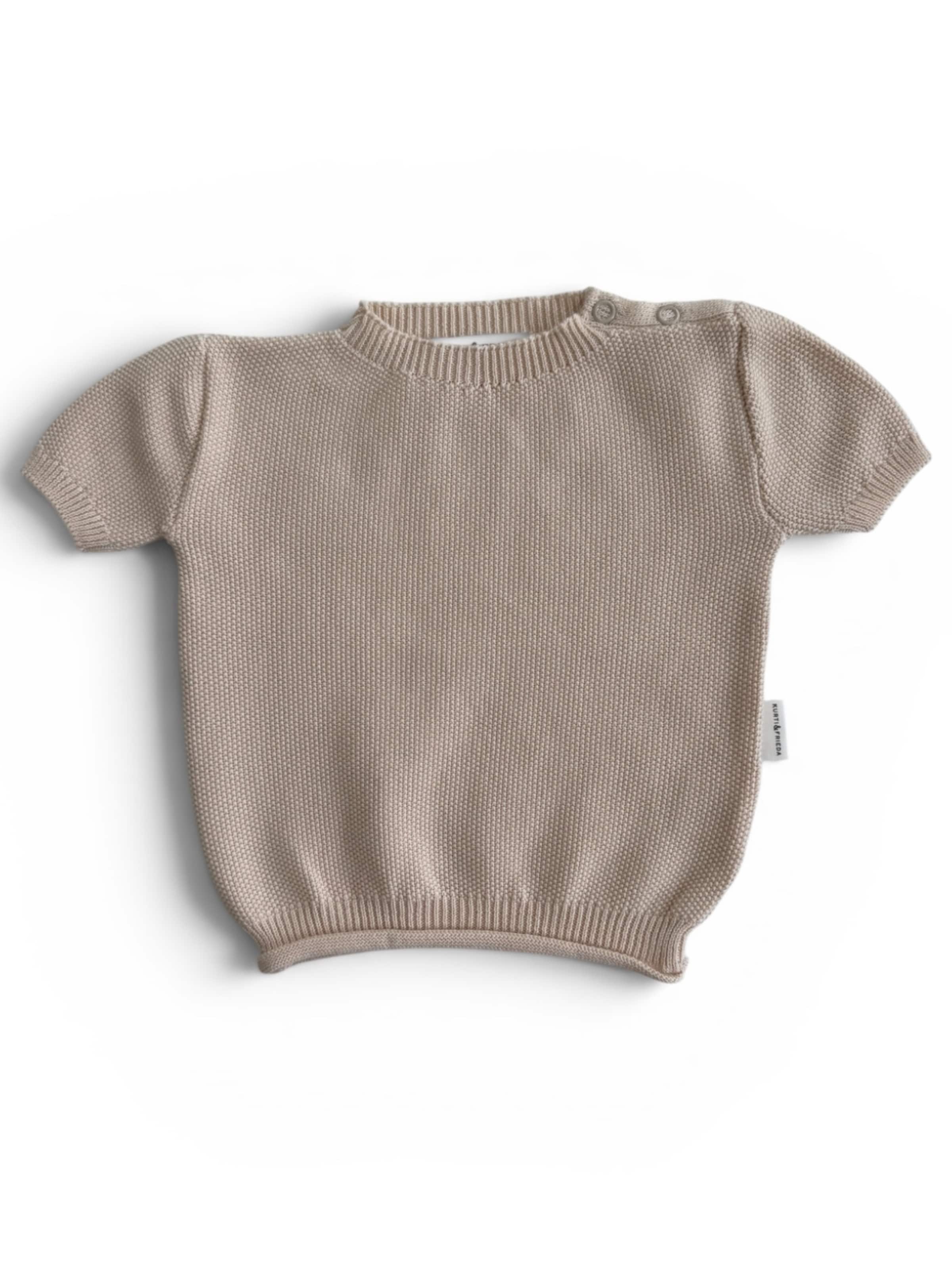 KURTI & FRIEDA Shirt 'Knit' in Beige: front