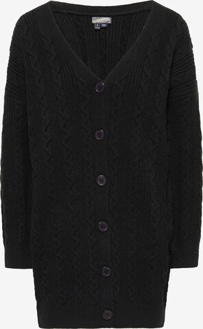 DreiMaster Vintage Knit Cardigan in Black: front