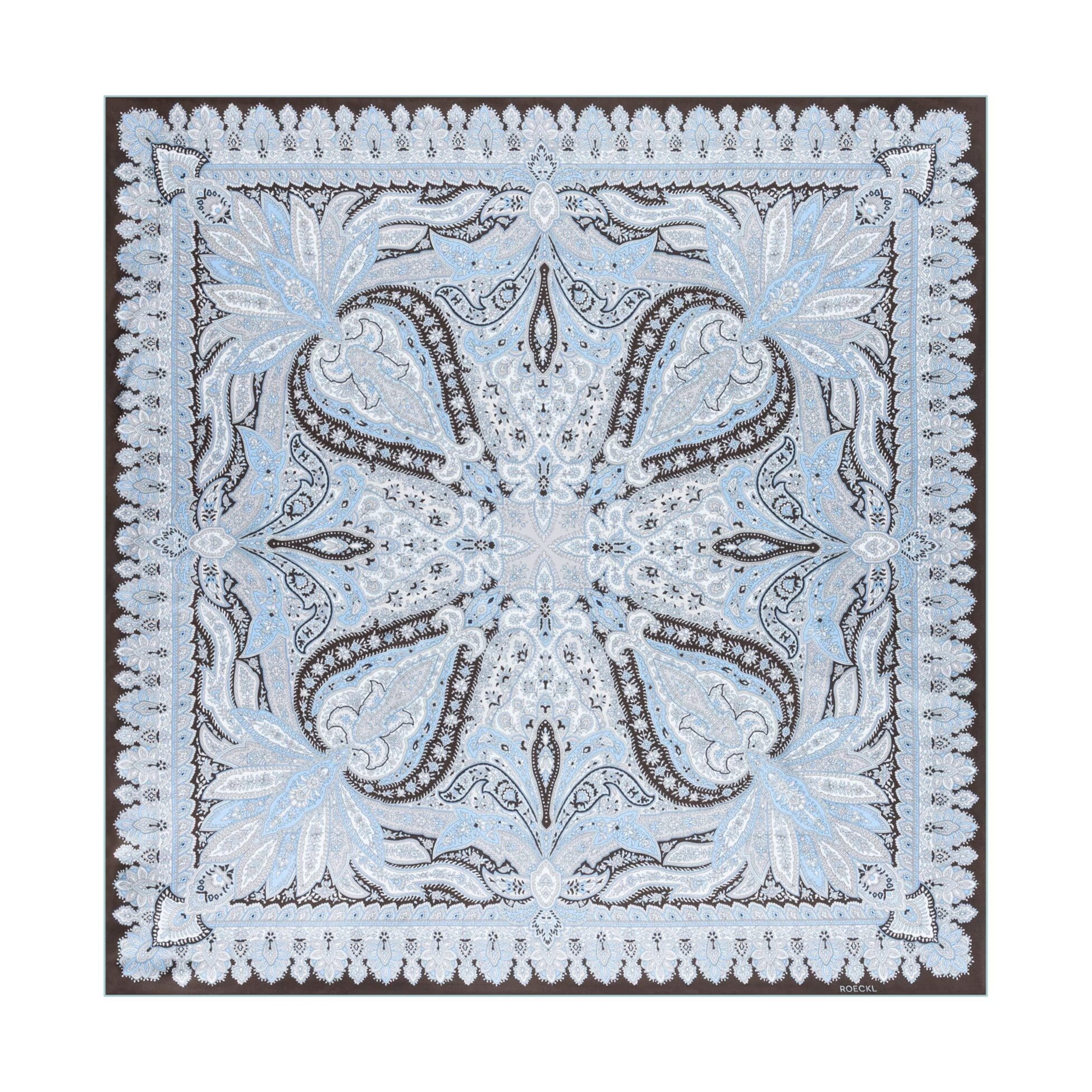 Foulard ' FLOURISHING PAISLEY ' di Roeckl in beige: frontale