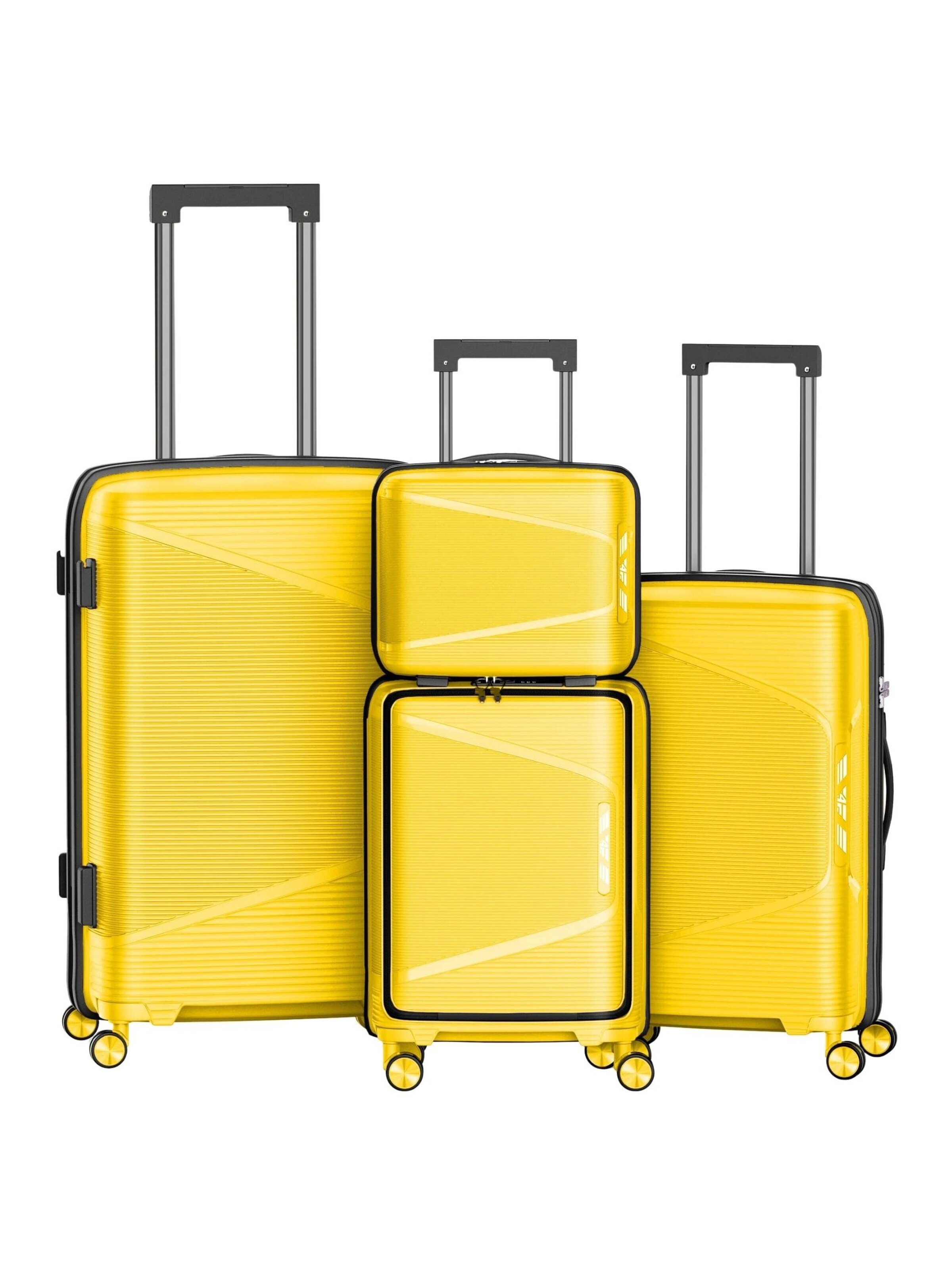 4FLY Suitcase Set 'Linea Lux' in Yellow: front