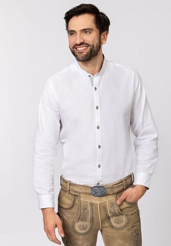 STOCKERPOINT Comfort fit Traditional Button Up Shirt 'Raffa' in White: front