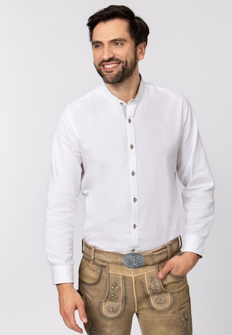 STOCKERPOINT Comfort fit Traditional Button Up Shirt 'Raffa' in White: front