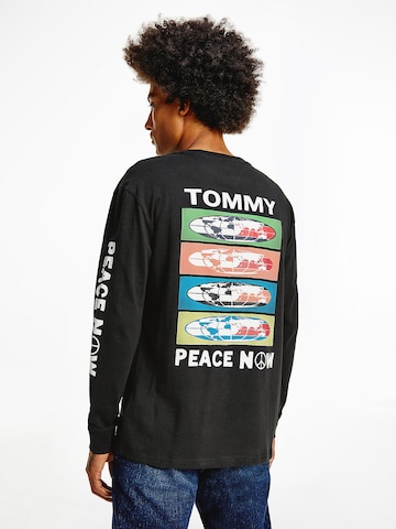 Tommy Jeans Shirt 'Mono Positivity' in Schwarz