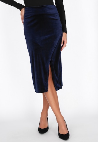Jupe faina en bleu : devant