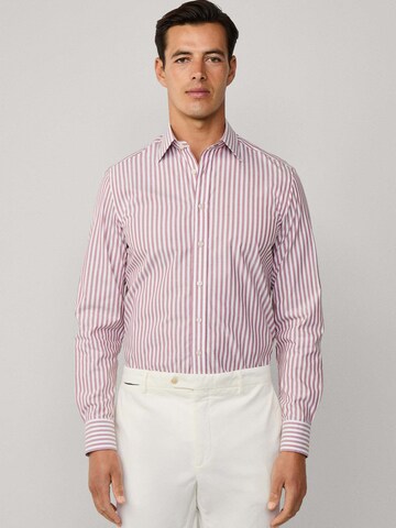 Slim fit Camicia 'Soft Bengal' di Hackett London in rosso: frontale