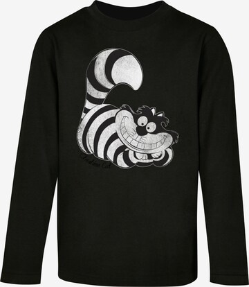 Maglietta 'Alice in Wonderland - Cheshire Cat' di ABSOLUTE CULT in nero: frontale