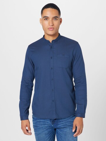 TOM TAILOR DENIM Regular fit Button Up Shirt in Blue: front