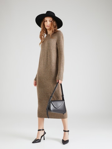 VERO MODA Knitted dress 'PLAZA' in Brown