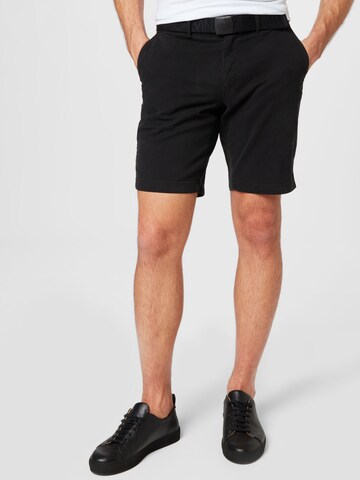 Calvin Klein Regular Chino Pants in Black: front