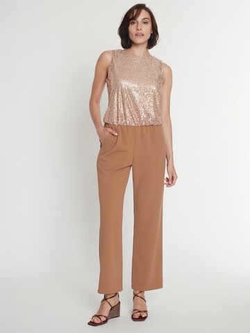 Ana Alcazar Jumpsuit 'Paamy' in Bruin: voorkant