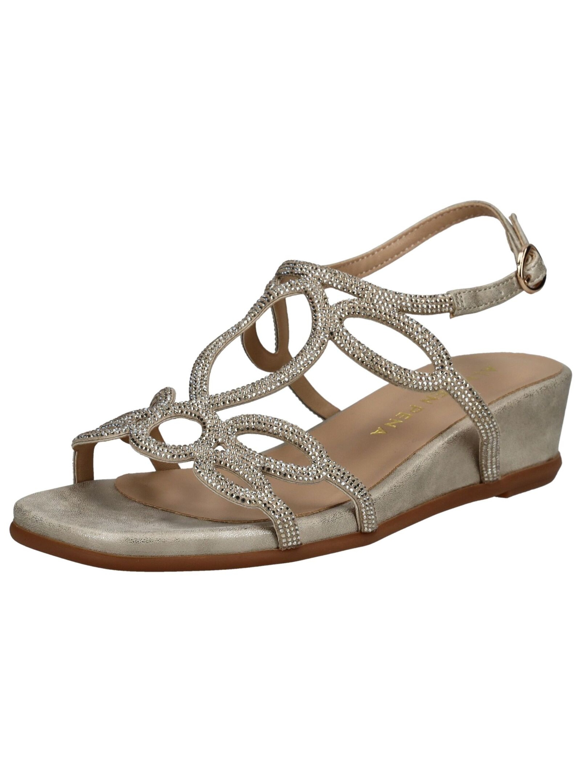 Alma En Pena Sandale in Gold: Vorderseite