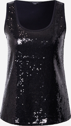 T-shirt COMMA en noir : devant