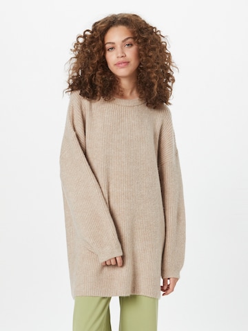 Pull-over oversize 'Mina' ABOUT YOU en beige : devant