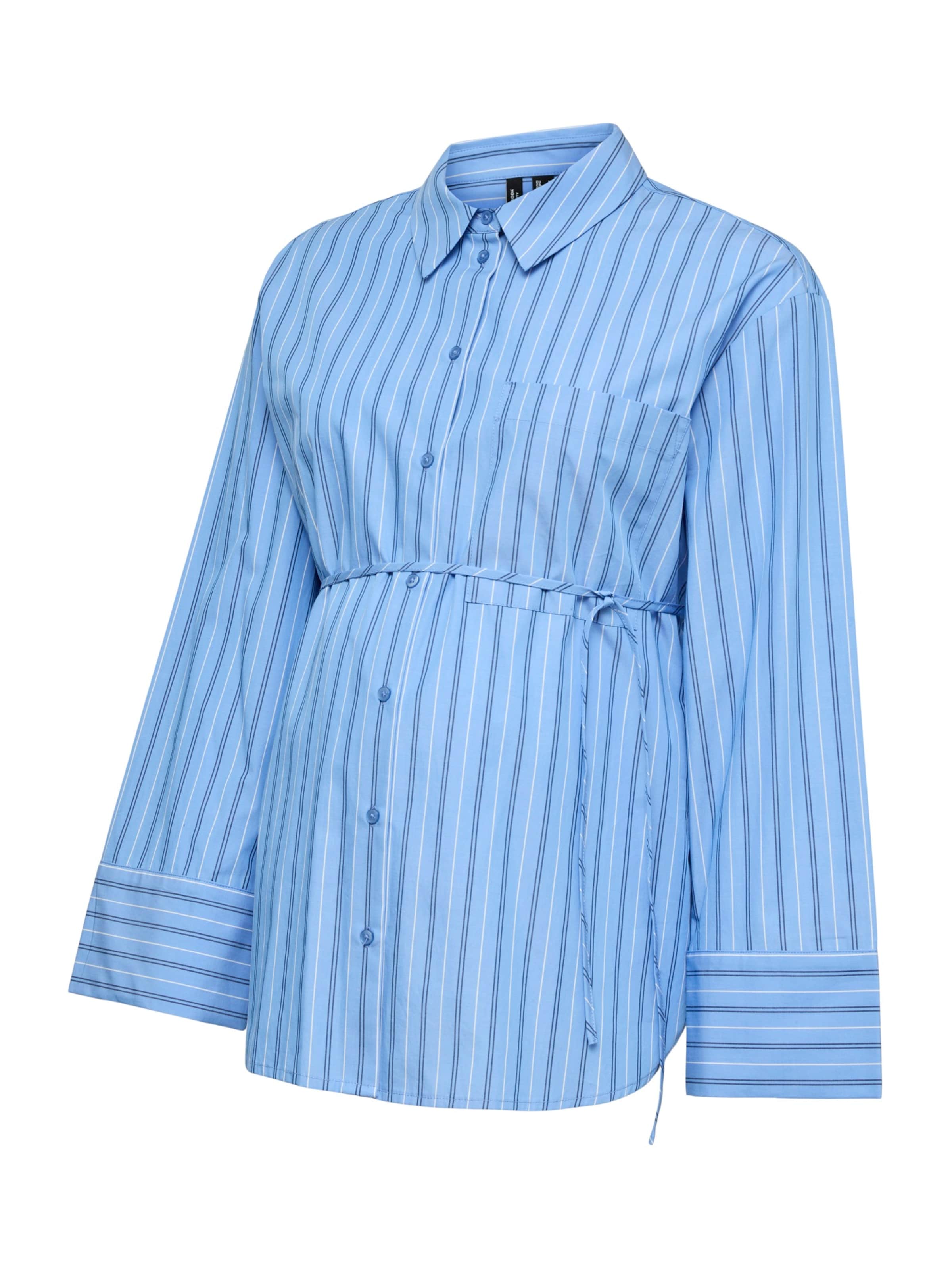Vero Moda Maternity Bluse 'VMMGINA' i XS i navy / royalblå / hvid, Produktvisning