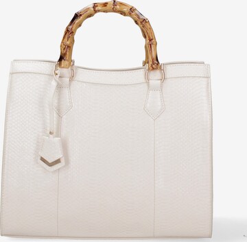 Borsa a spalla 'Borsa a Spalla Donna Ecopelle Vegana con Manico Bambù' di Diana&Co. in beige: frontale