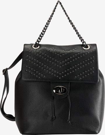 faina Backpack in Black: front