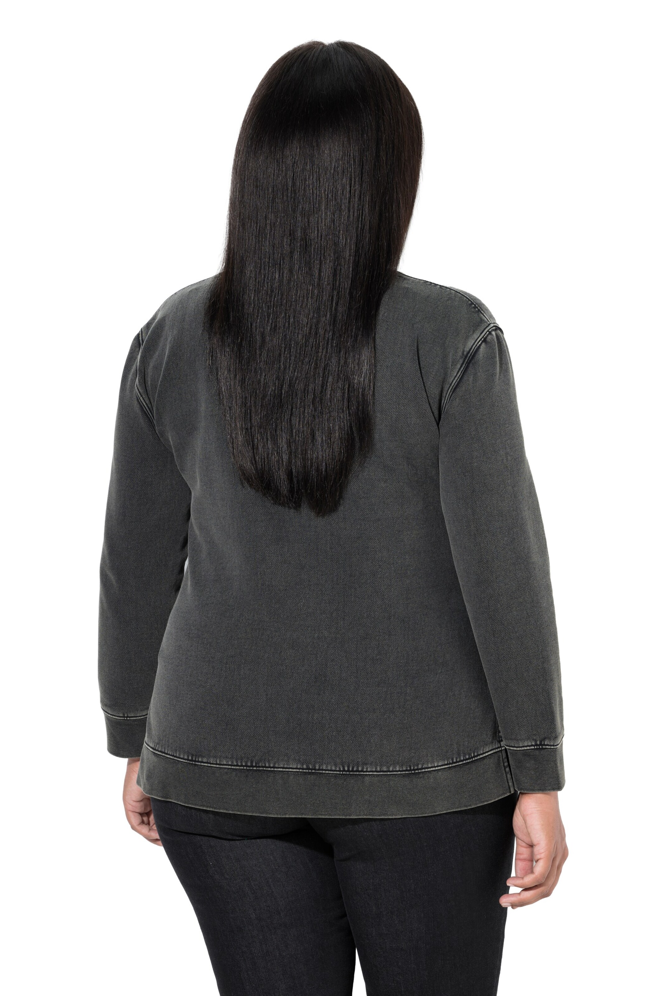 Ulla Popken Sweatshirt in Zwart